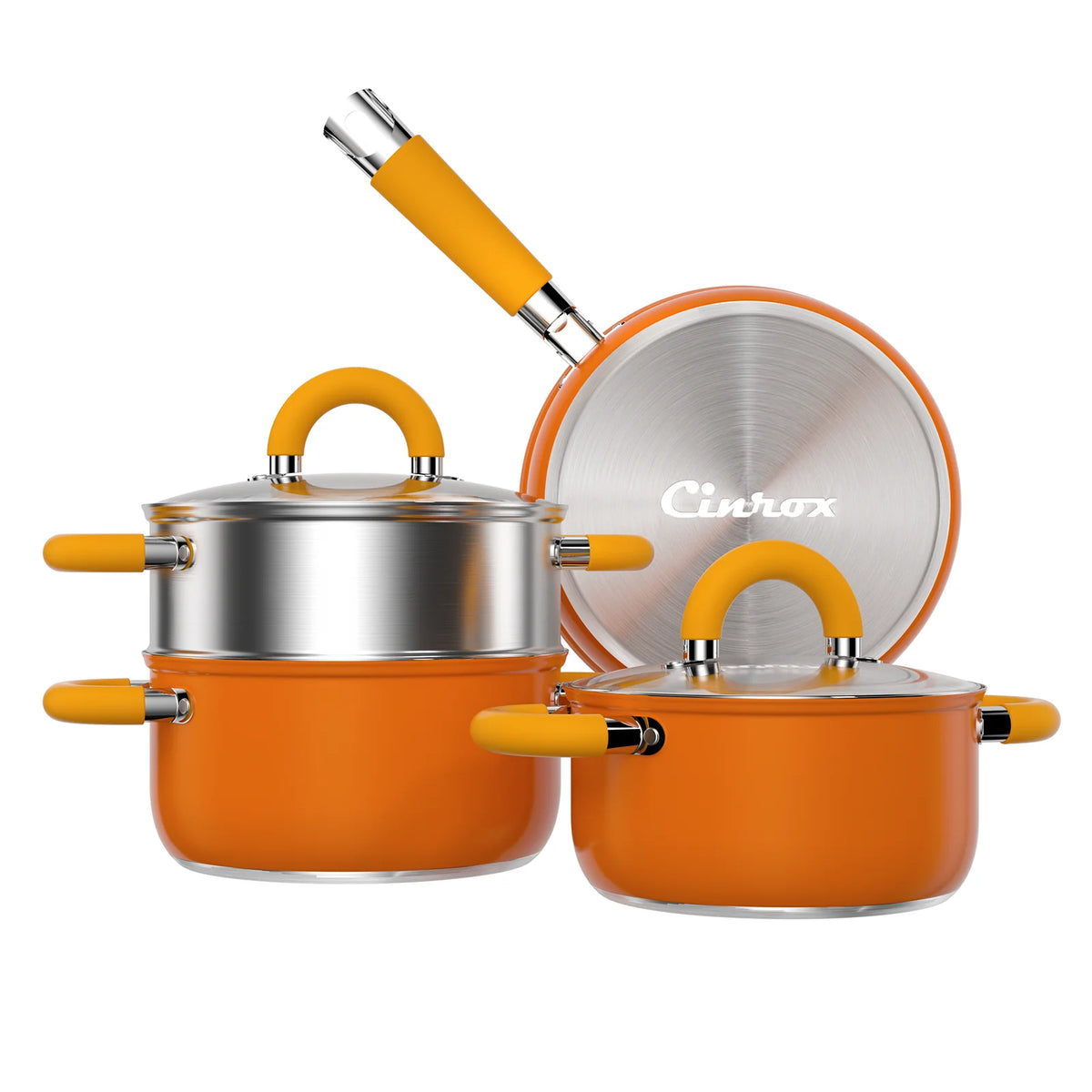 Stainless Steel Cookware Set Pots And Pans With Glass Lids