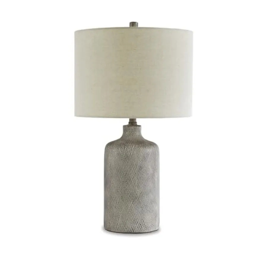 Modern Solar Ceramic Table Lamp With Natural Stone Finish