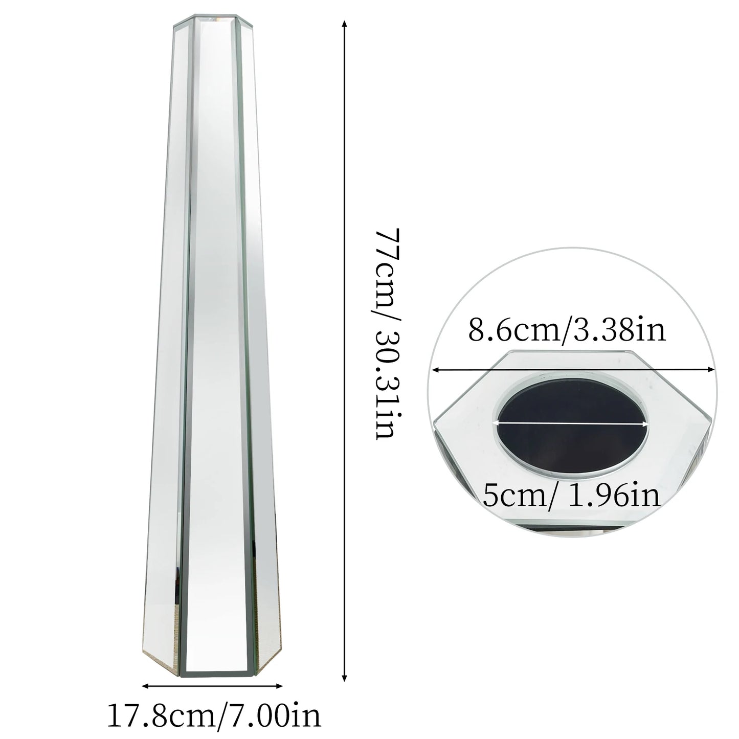 Modern Mirrored Glass Floor Vase For Living Room Decoration