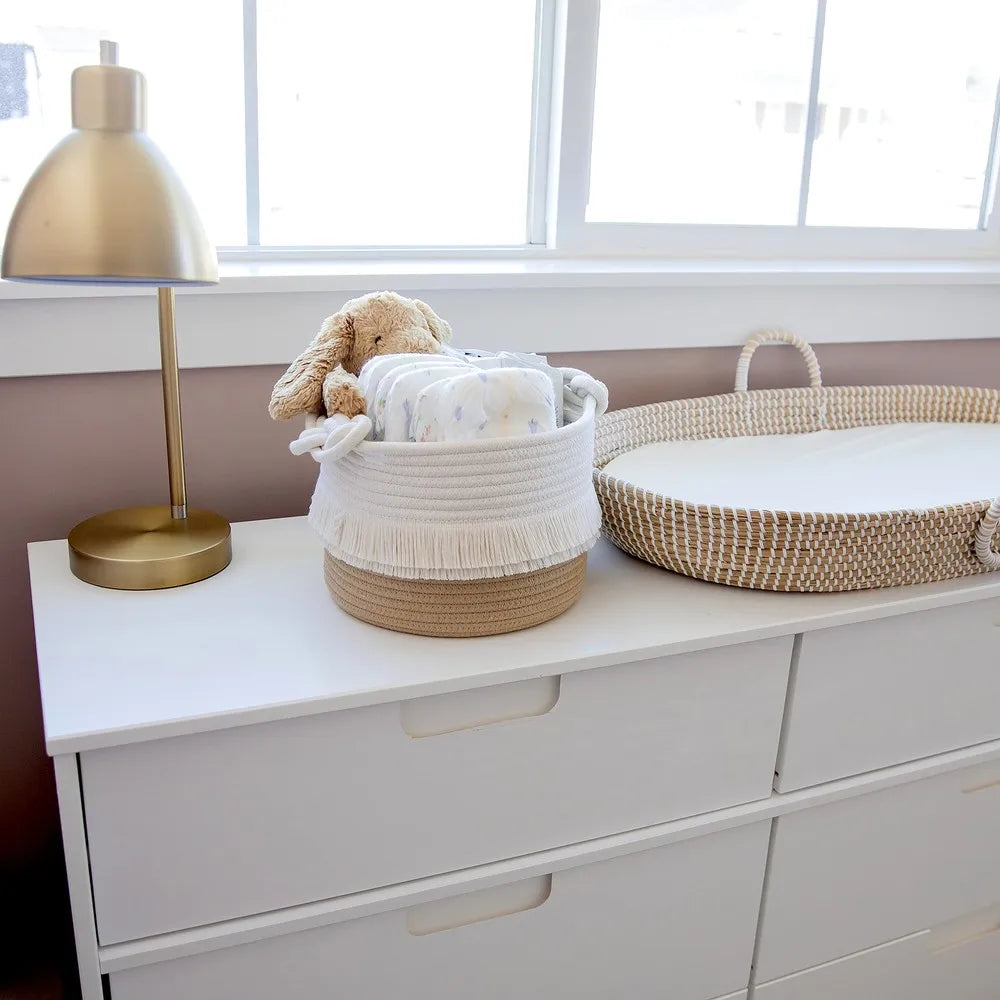 Cotton Rope Woven Storage Baskets For Home Decor And Organization
