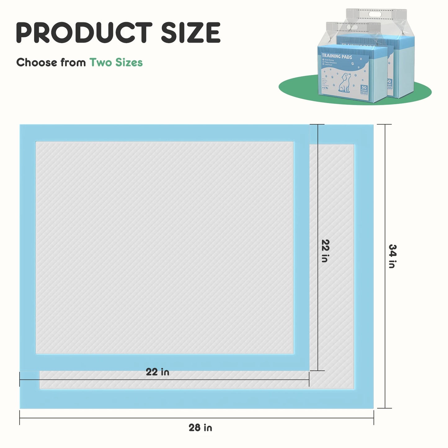 Super Absorbent Disposable Pet Pee Pads Leakproof Quick Drying Mat