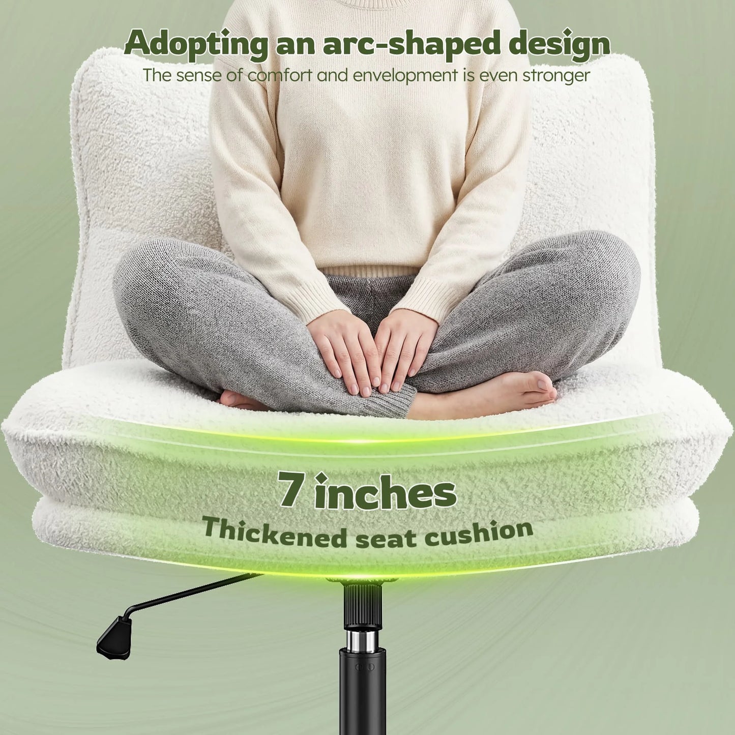 EnHomee Adjustable Height Swivel Reclining Office Desk Chair