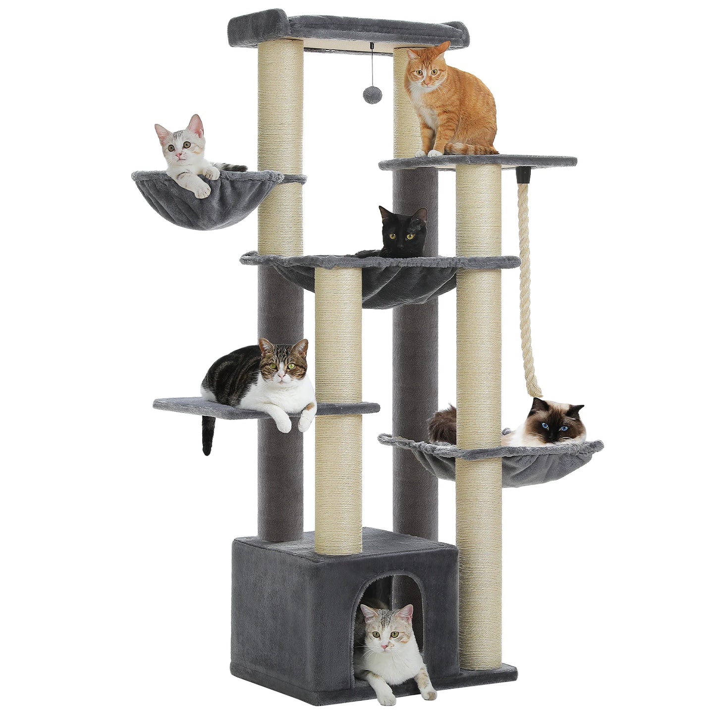 PAWZ Road Multilevel Cat Tree With Sisal Scratching Posts