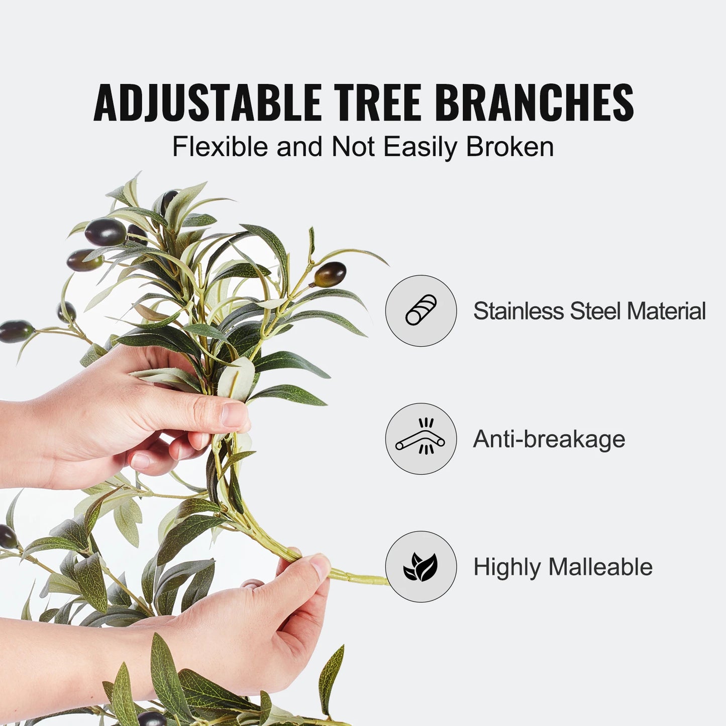 SucceBuy Artificial Olive Tree For Indoor Outdoor Home Decor