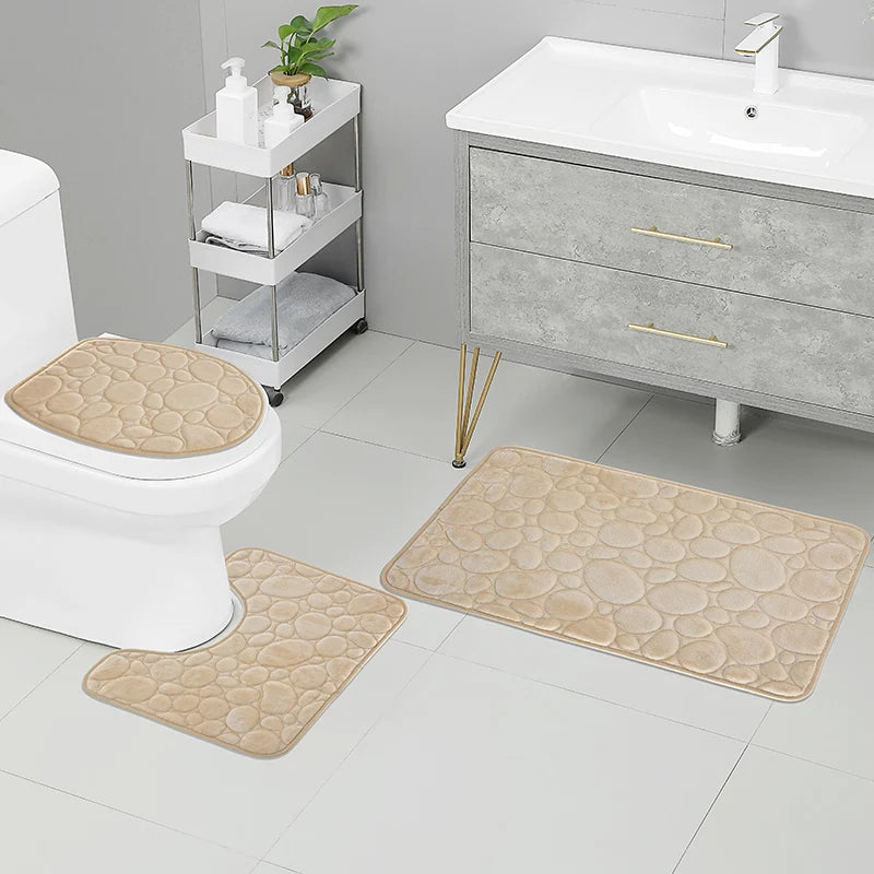 Soft Microfiber Bathroom Floor Mats Non Slip Water Absorbent