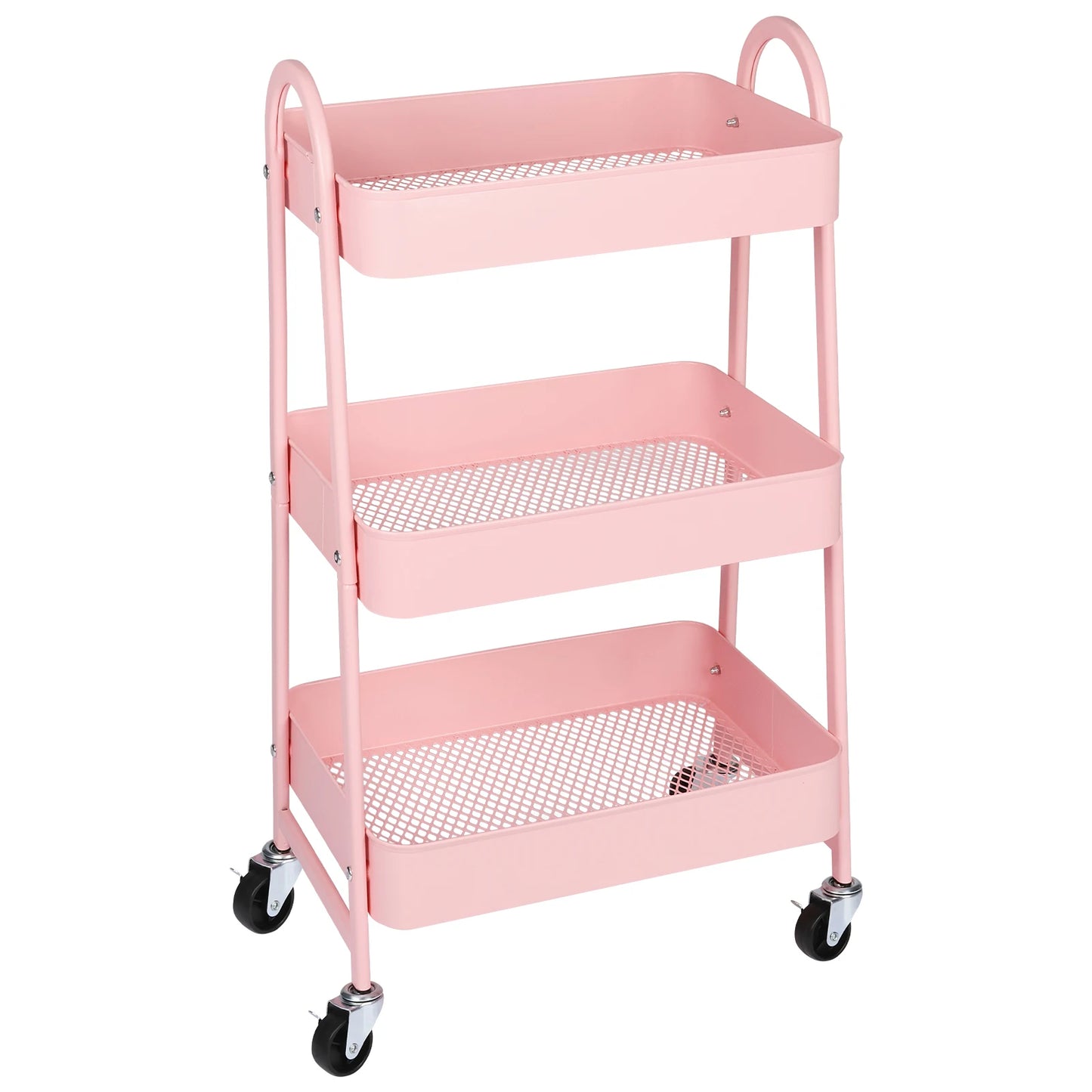 Jhk 3 Tier Rolling Kitchen Storage Cart With Lockable Wheels