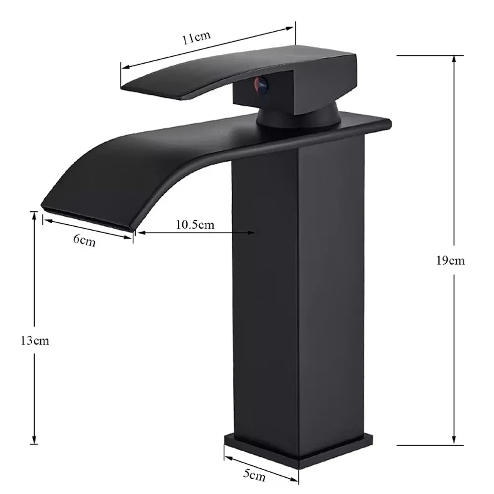 MYQualife Waterfall Basin Faucet Single Handle Hot And Cold Mixer