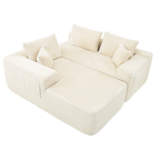 Modern Compressed Cloud L Shaped Modular Sectional Sofa