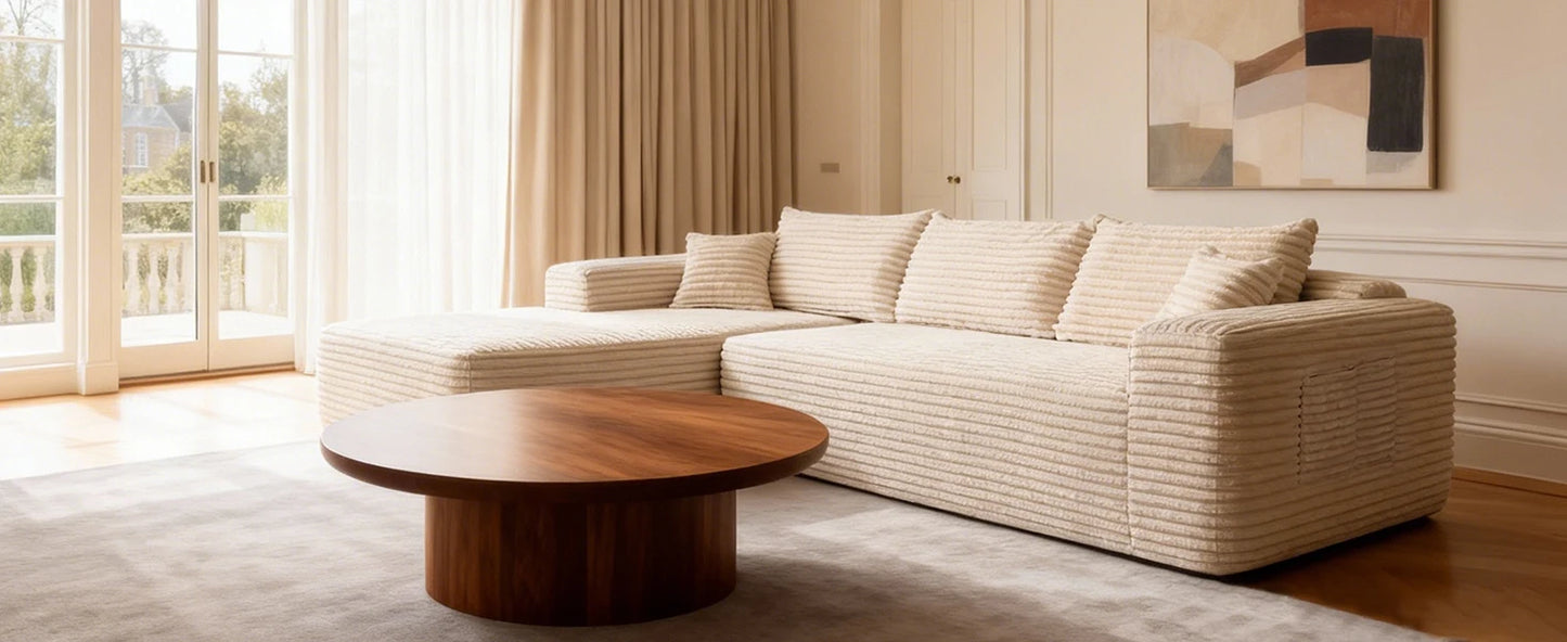 Modern Compressed Cloud L Shaped Modular Sectional Sofa