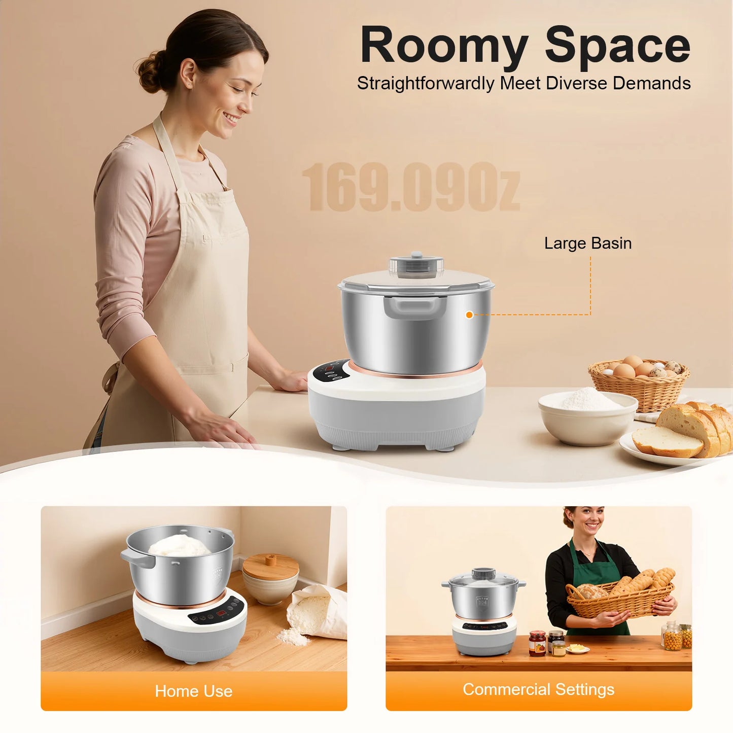 Electric Dough Maker With Ferment Function And Kneading Machine