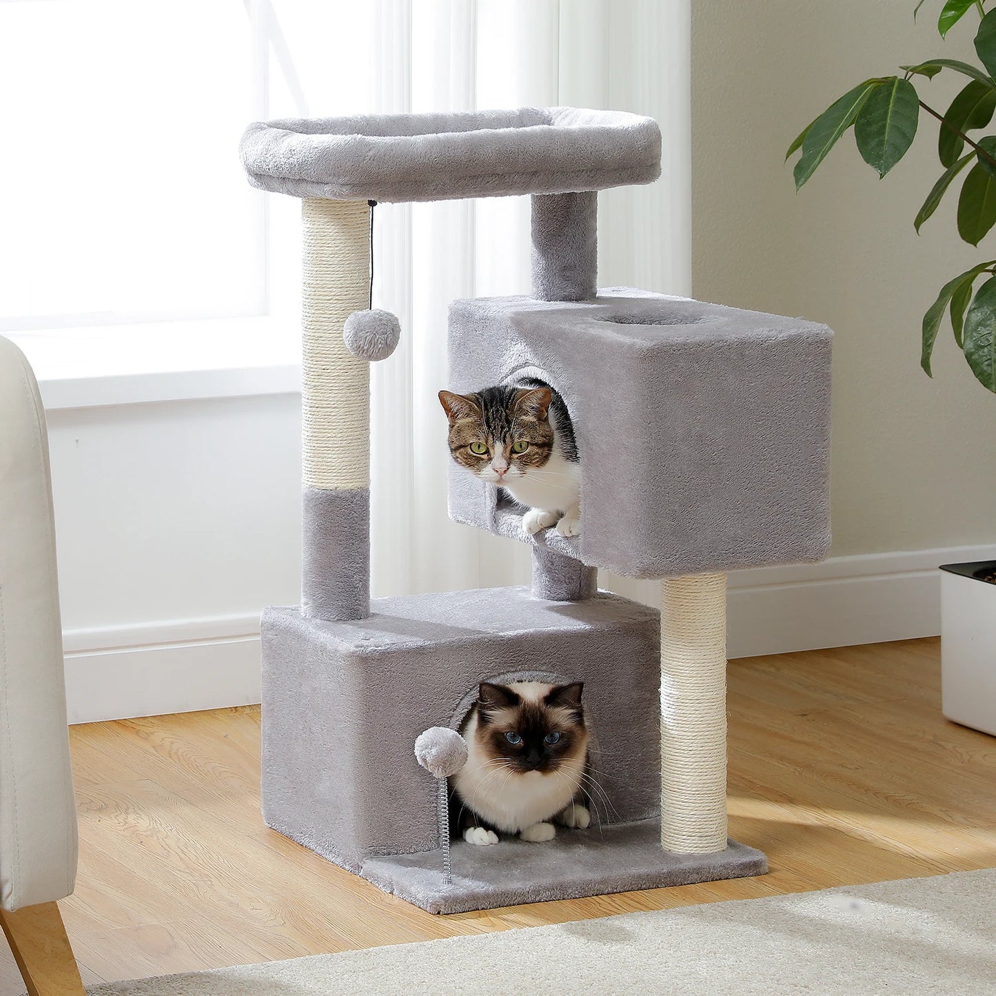 PAWZ Road Multi Level Cat Tree With Sisal Scratching Posts