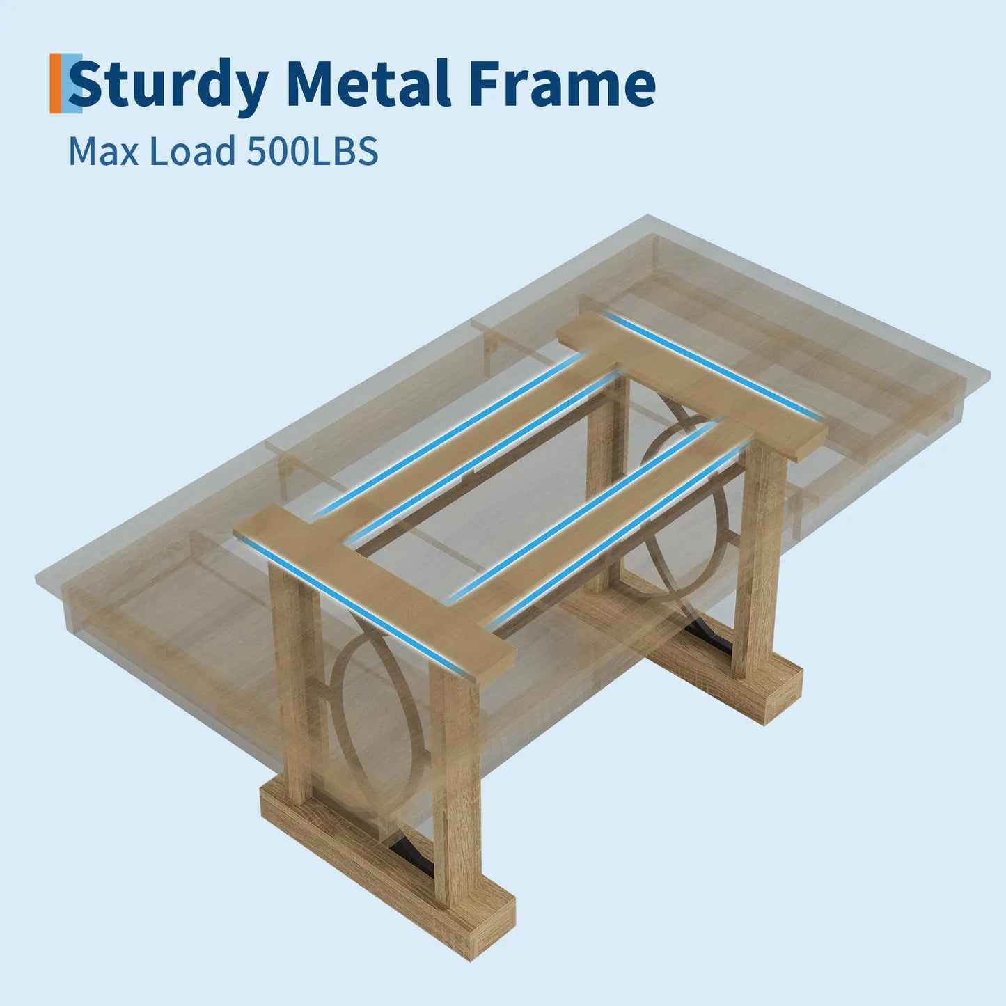 HobbyLane Wood Dining Table With Storage Drawers And Heavy Base