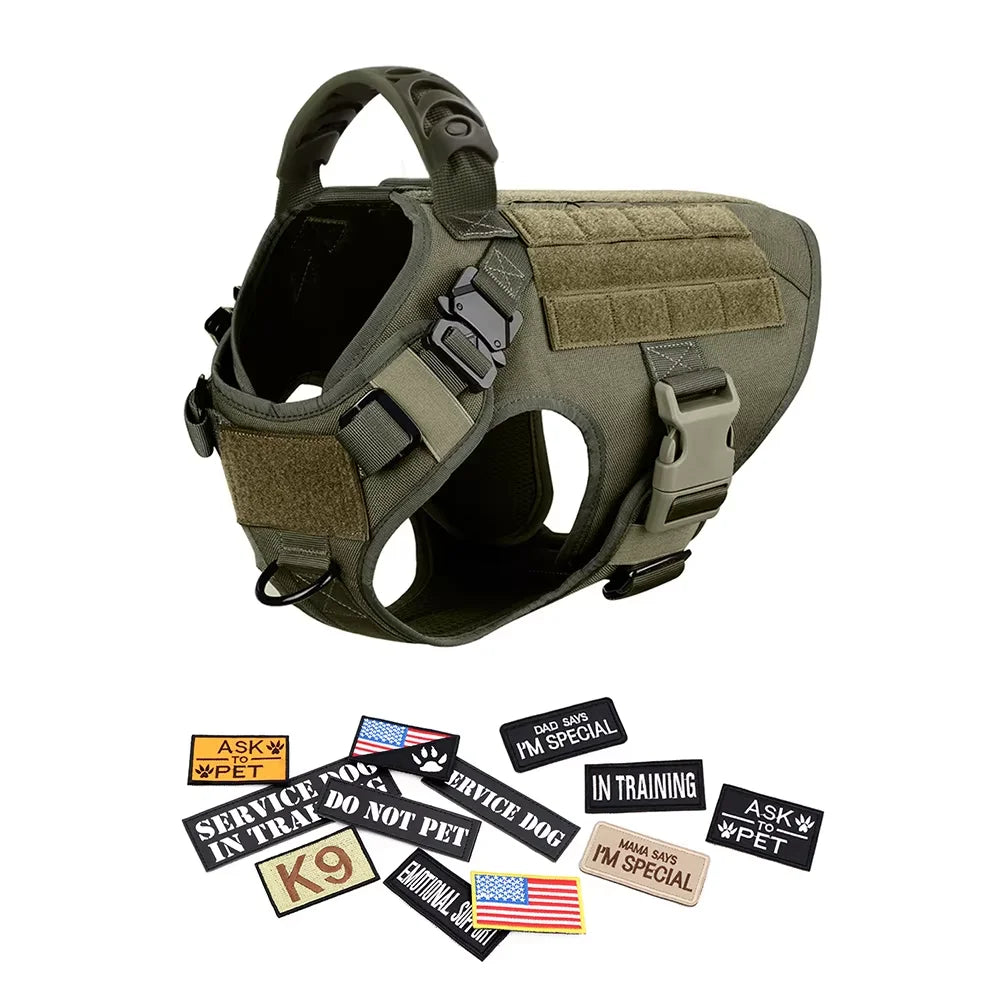 PETRAVEL Tactical Dog Harness Vest With Padded Quick Release Buckle
