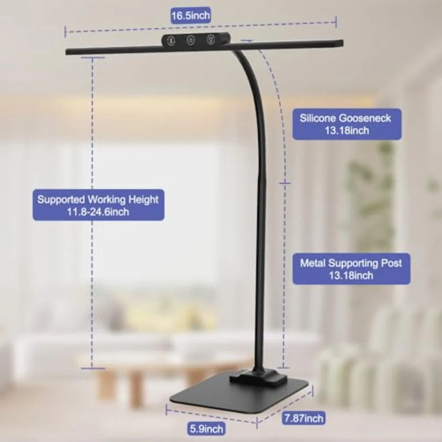 Solar Dimmable Led Desk Lamp For Home Office Reading Light