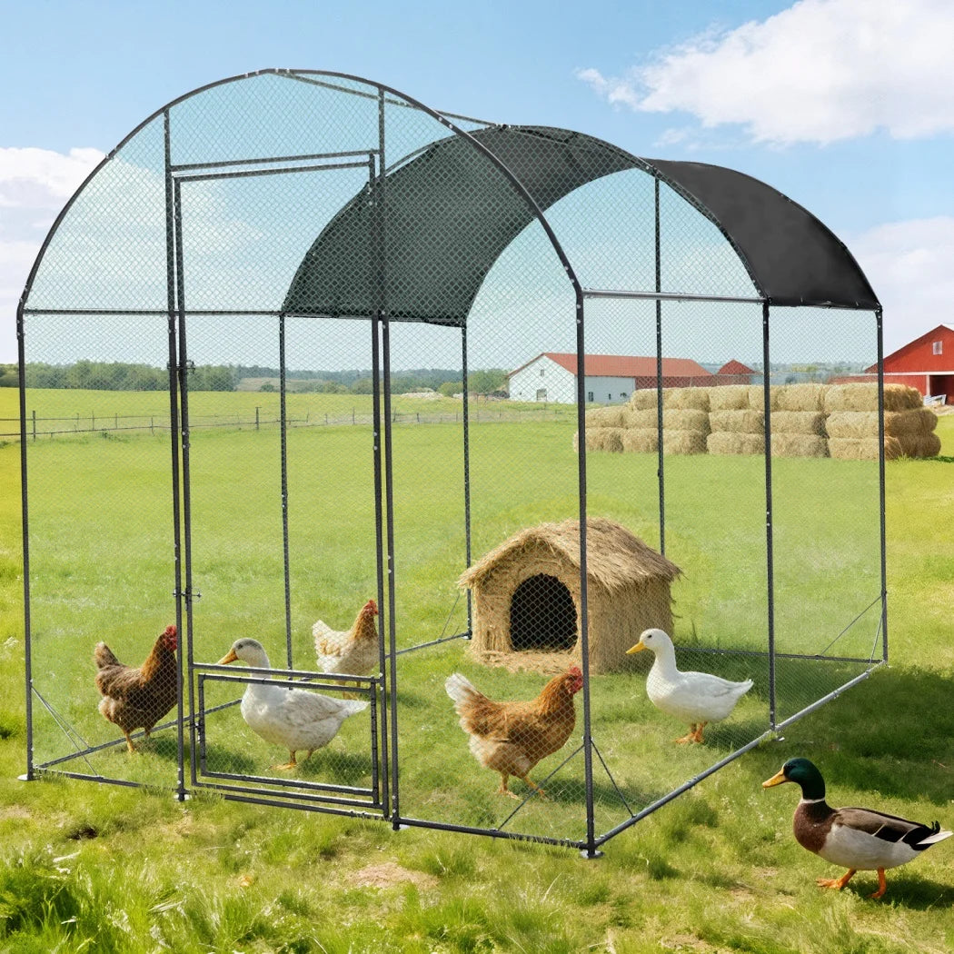 Borwart Outdoor Chicken Coop Cage With Durable Nylon Netting