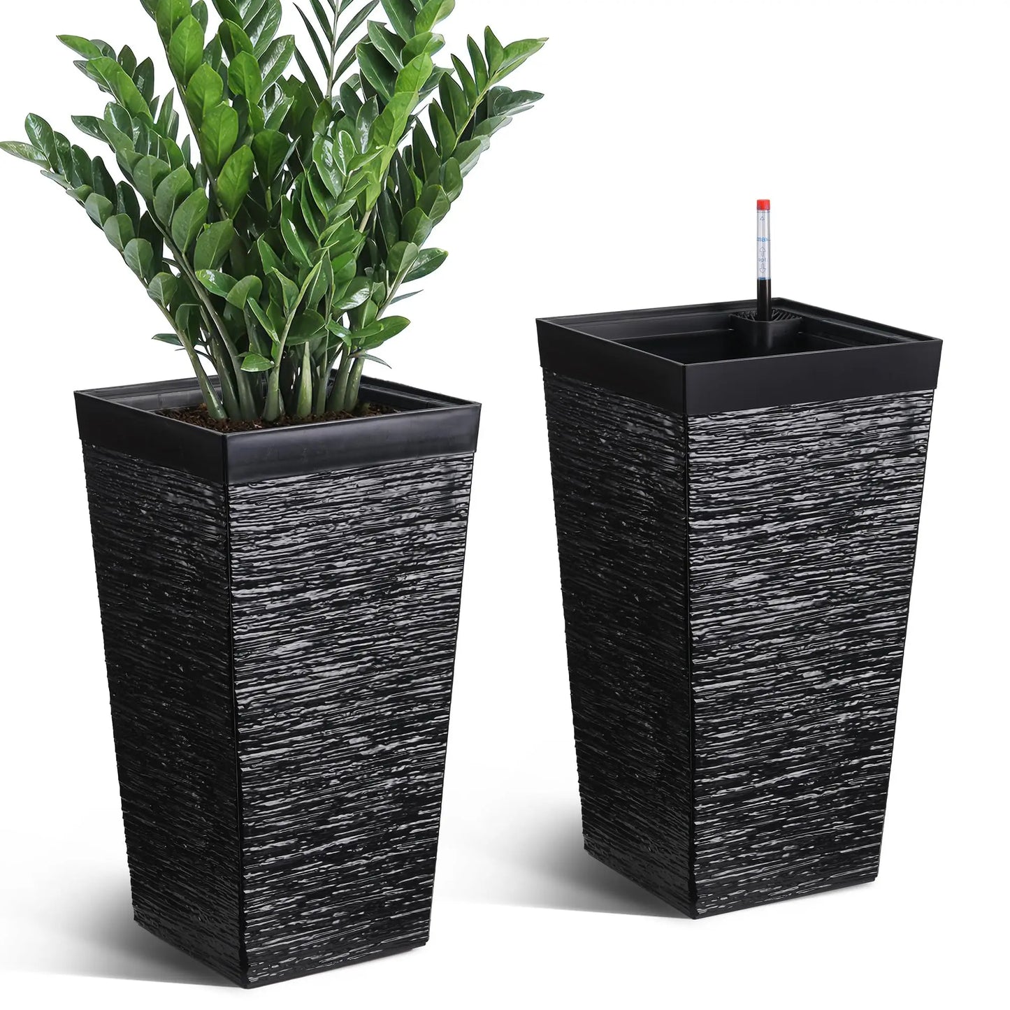 HiMiss Self Watering Planter With Drainage And Water Monitor