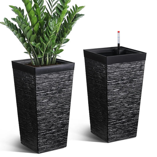 HiMiss Self Watering Planter With Drainage And Water Monitor