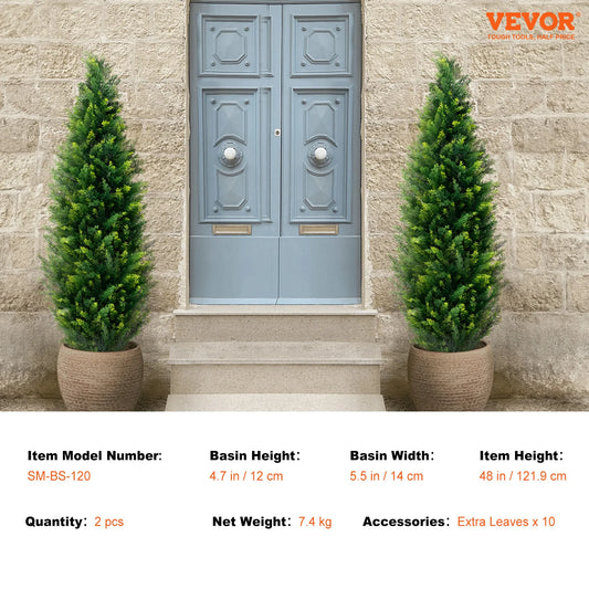SucceBuy Artificial Cedar Topiary Tree Home Garden Decor