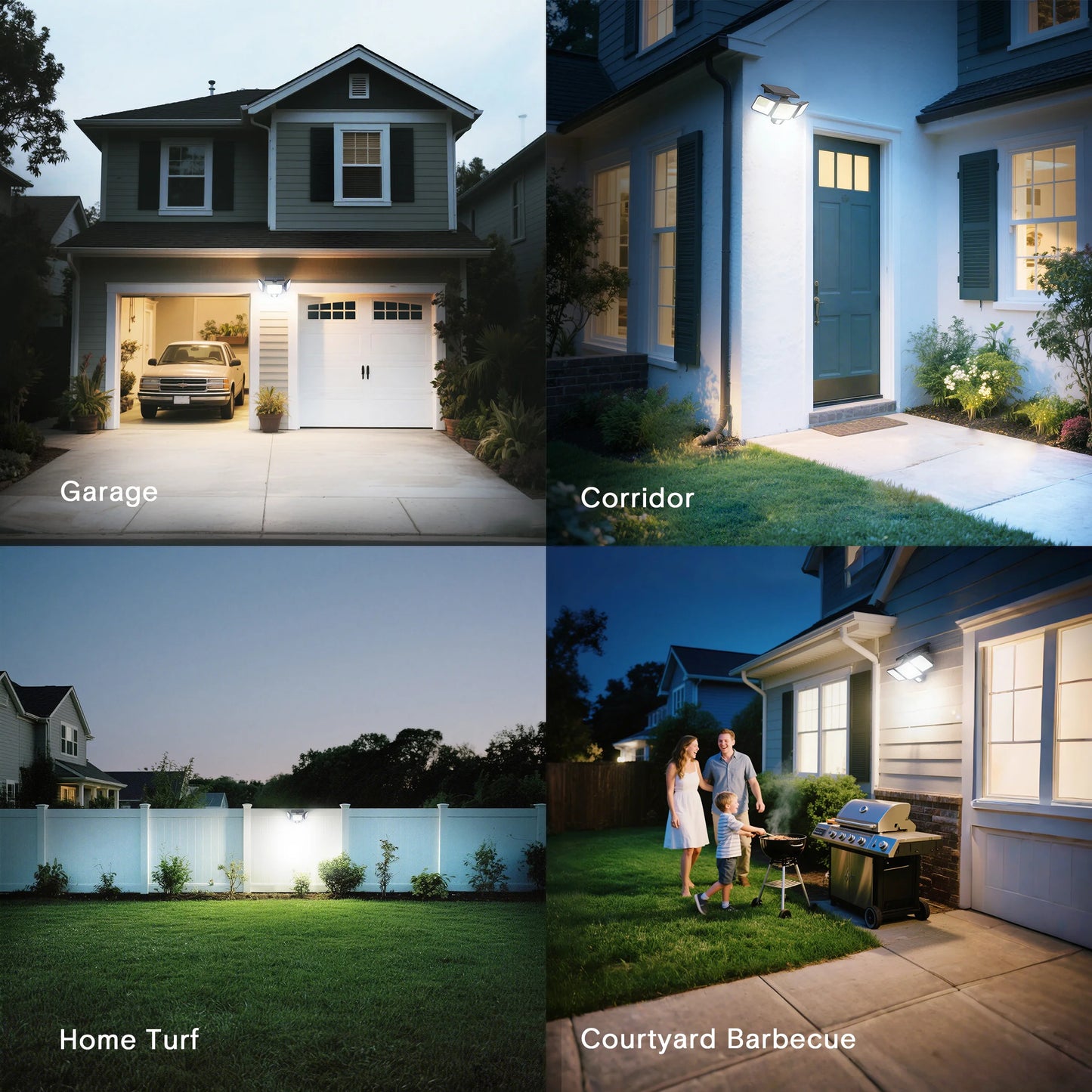 Solar Three Head Motion Sensor Outdoor Security Light