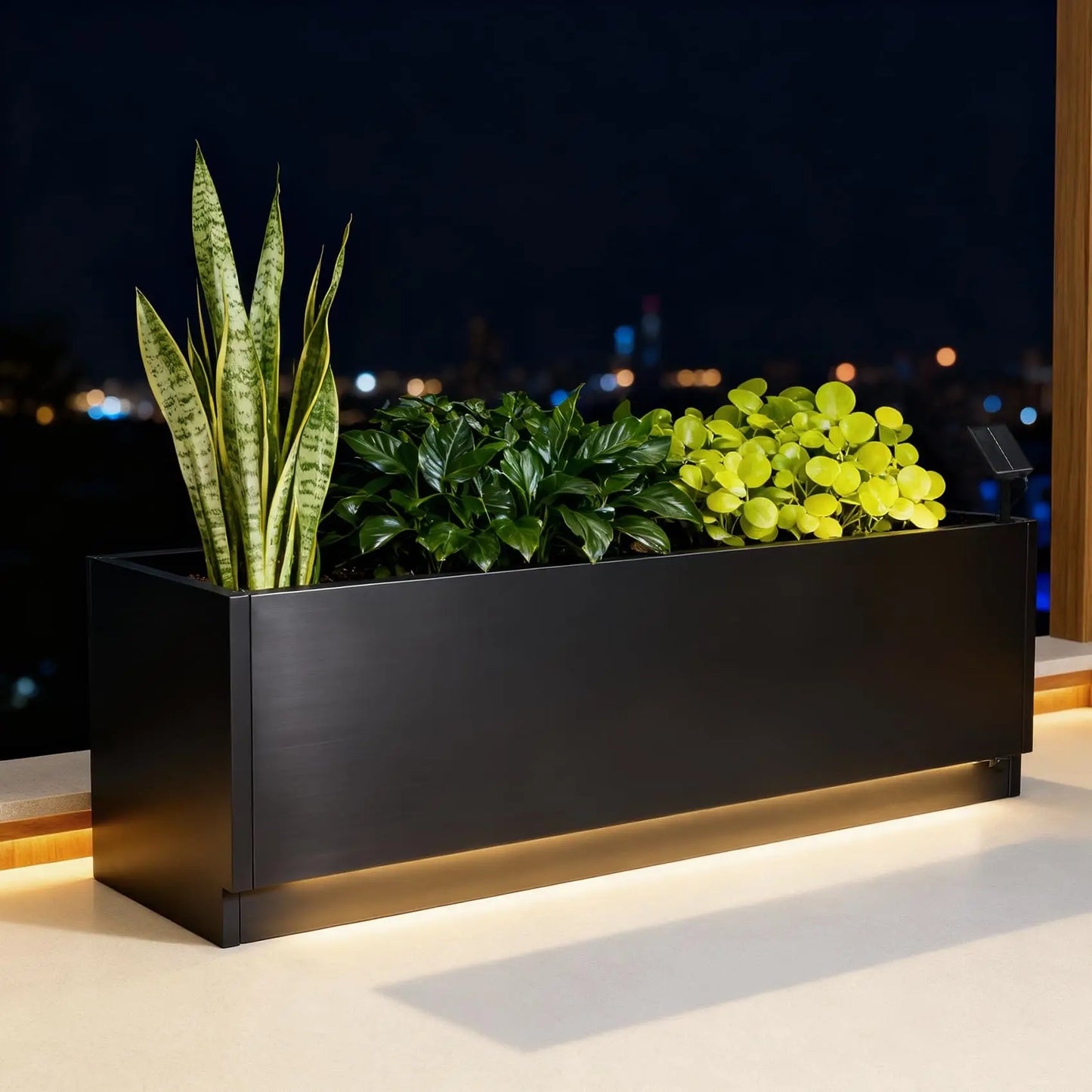 HiMISS Metal Planter Box With LED Light Strips And Controller