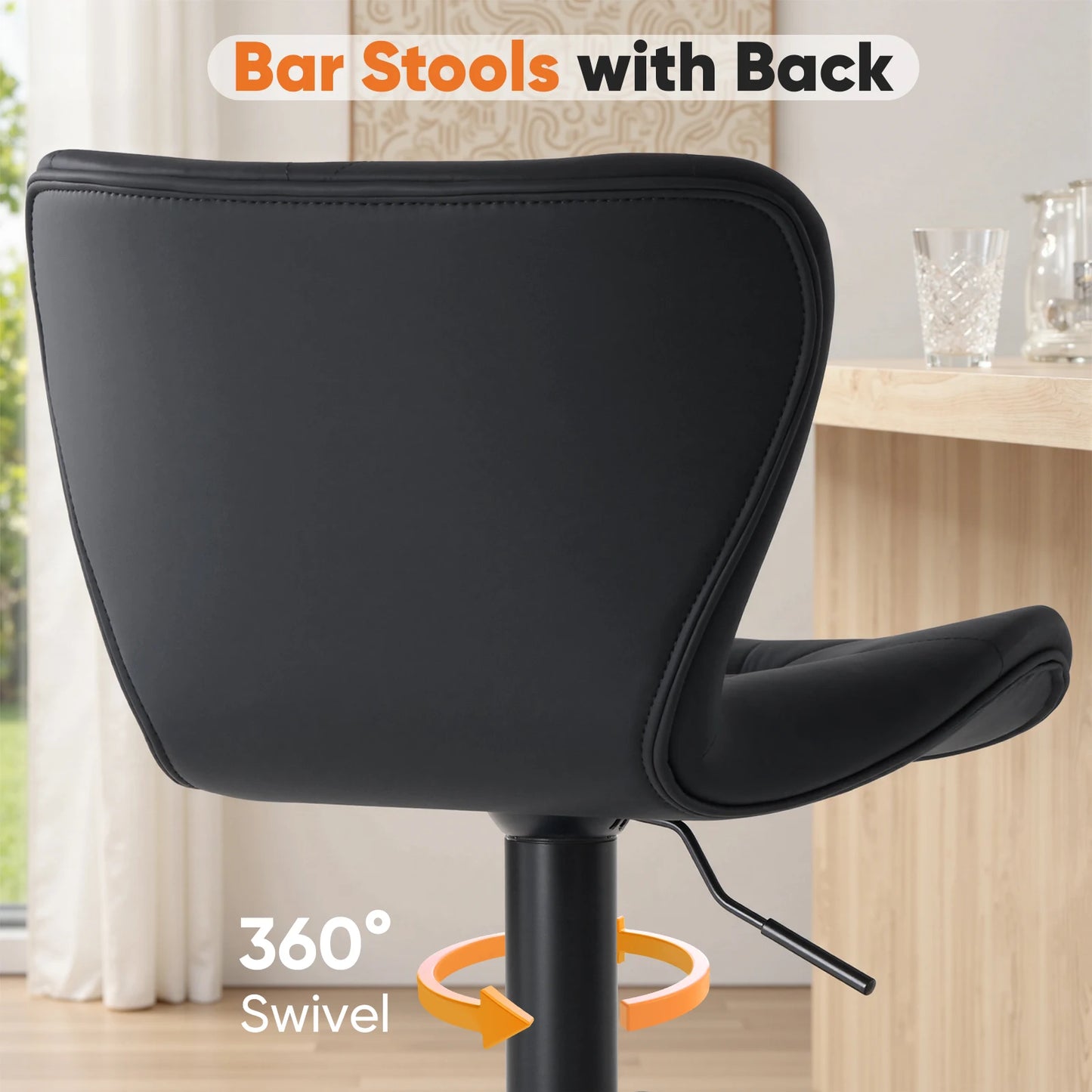 MCQ Ergonomic High Back Faux Leather Swivel Office Chair