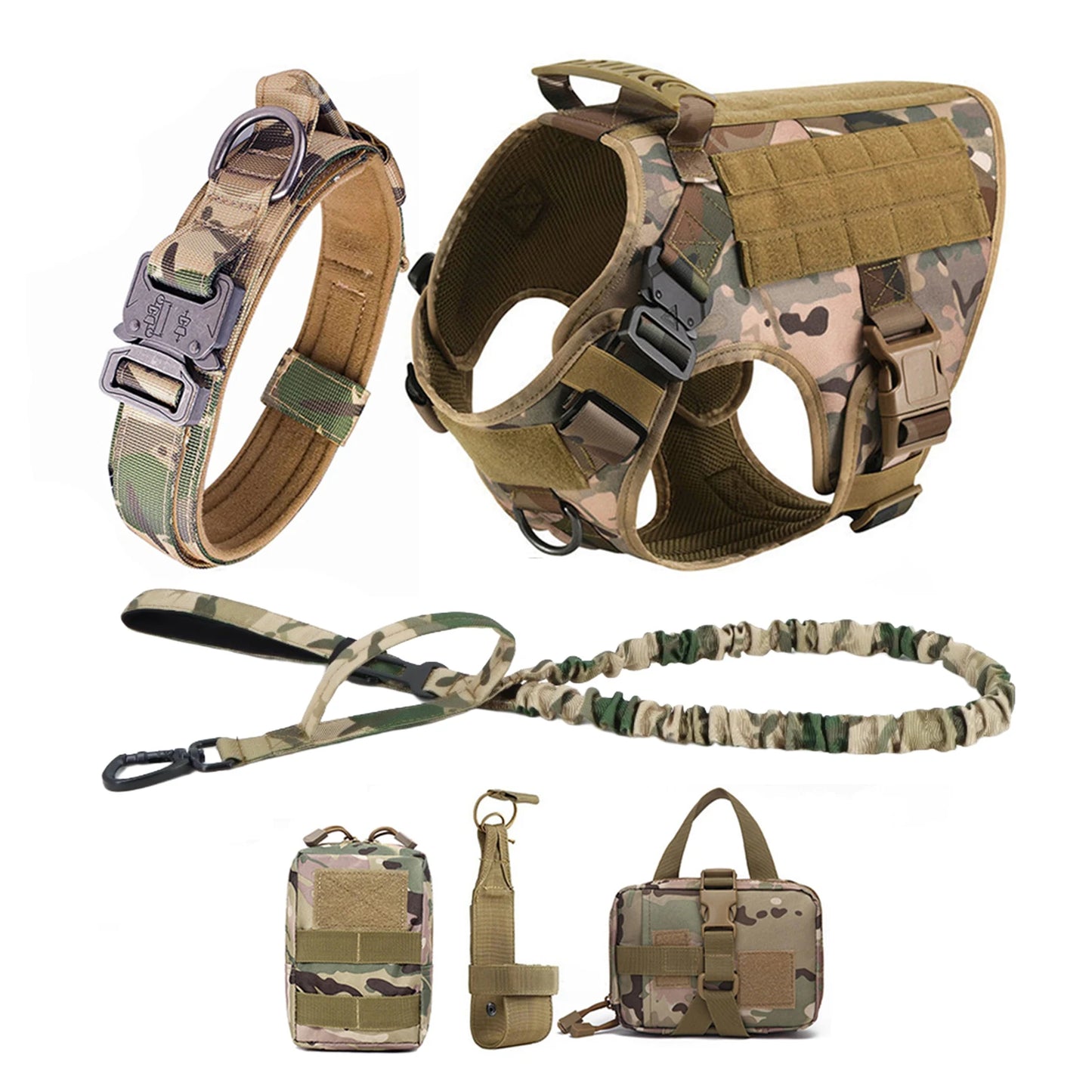 Tactical Nylon Dog Harness Vest With Quick Release Buckle