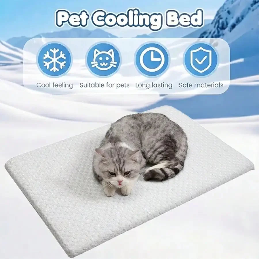 Cooling Cat Bed Featuring Thick Padding And Breathable Cushion