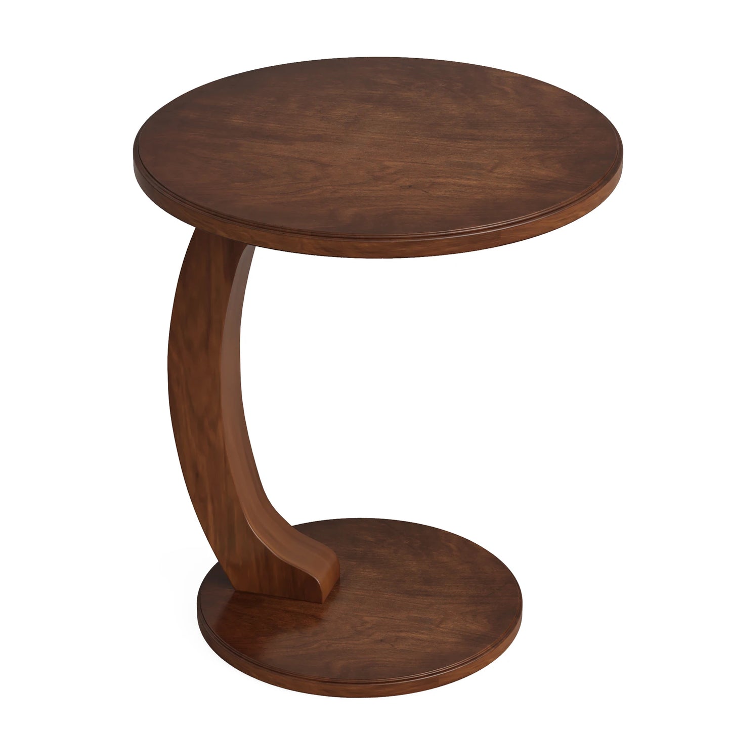 Tribesigns Round Wood Side Table Mid Century Modern Design