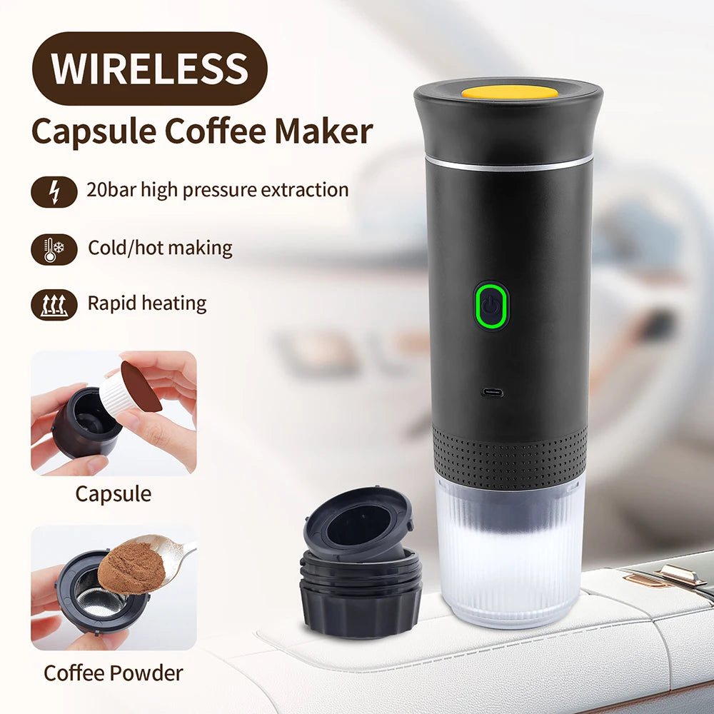 Obecilc Portable Wireless Espresso Coffee Maker And Capsule Machine