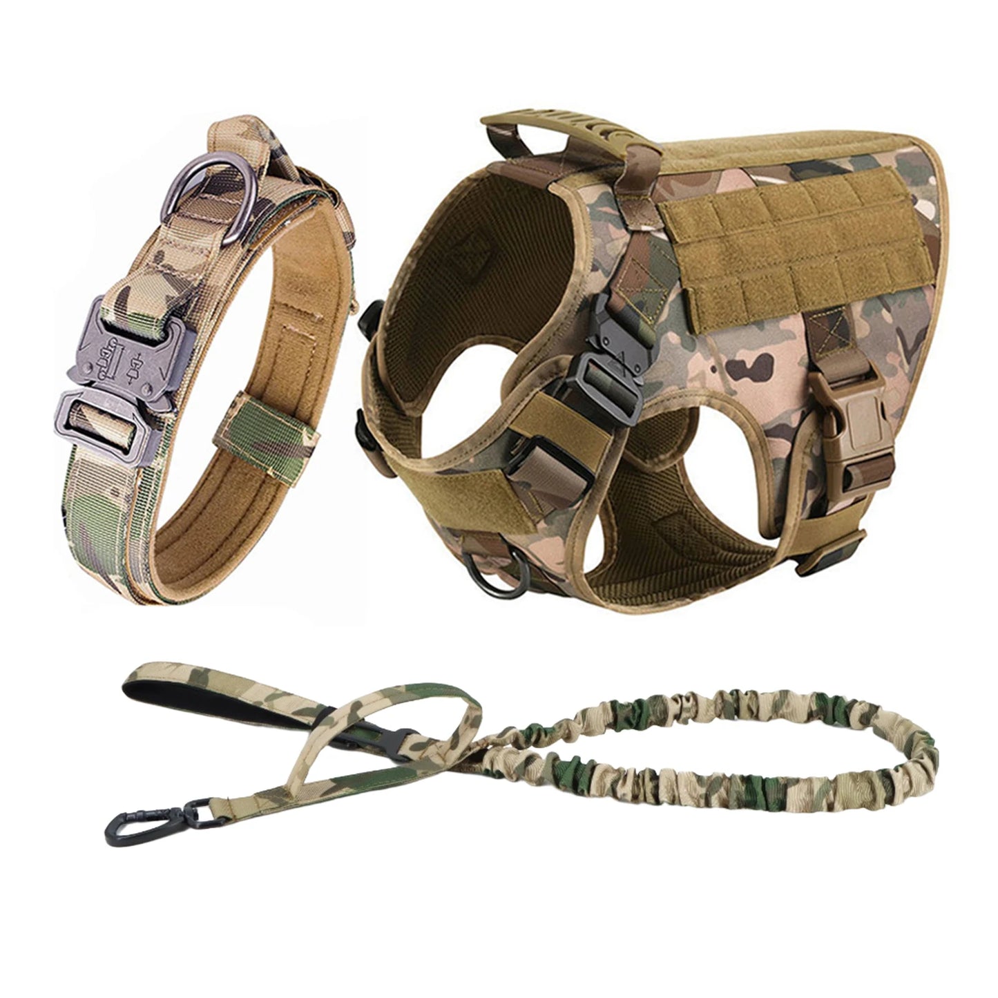 Tactical Nylon Dog Harness Vest With Quick Release Buckle