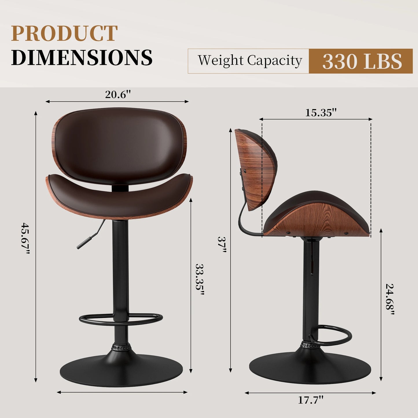 JHK Ergonomic Swivel Adjustable Office Chair With Lumbar Support