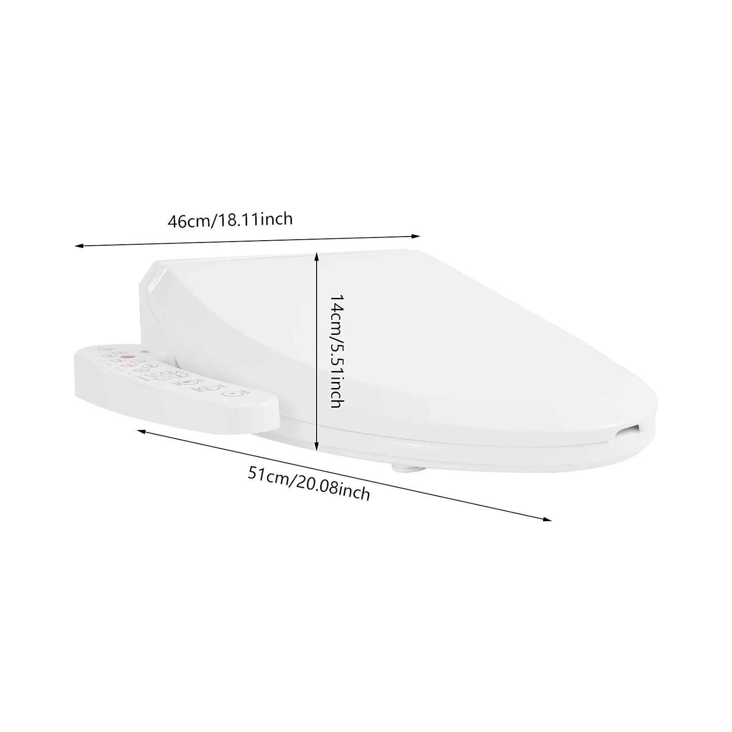 Electronic Bidet Smart Toilet Seat With Adjustable Heated Air Dryer