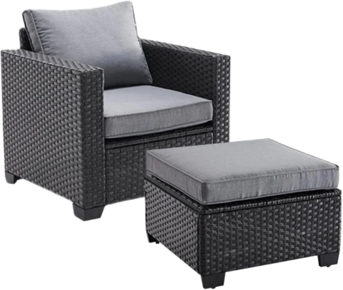 Farini Patio Sectional Sofa Set With Ottoman And All Weather Fabric