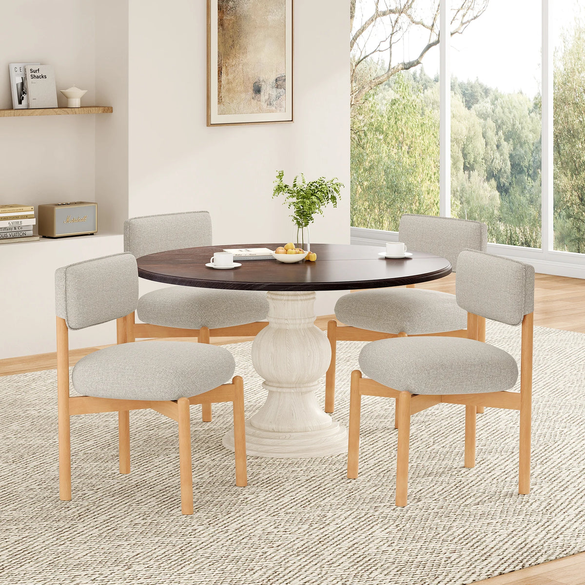 FARINI Modern Upholstered Dining Chairs Set of 2 for Home