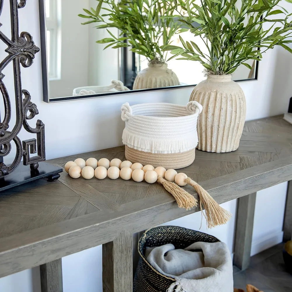 Cotton Rope Woven Storage Baskets For Home Decor And Organization