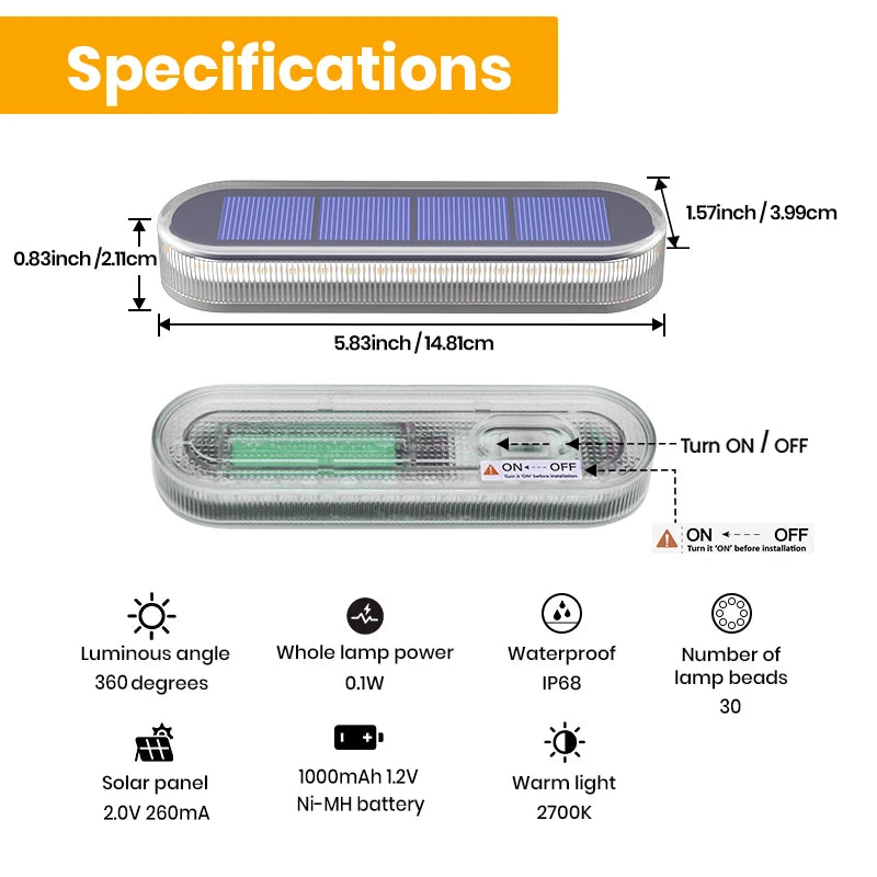IP68 Waterproof Solar Deck Lights With Automatic On Off Control