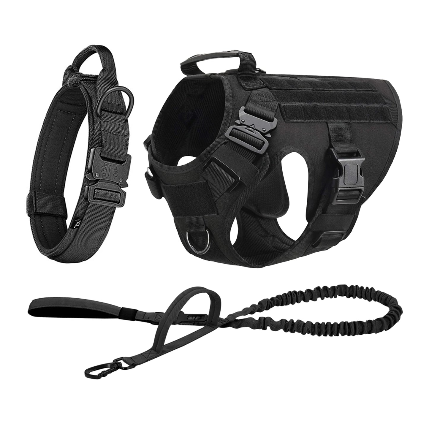 Tactical Nylon Dog Harness Vest With Quick Release Buckle