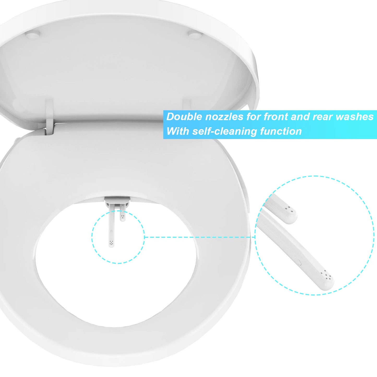 Twister CK Premium Bidet Toilet Seat Dual Nozzle Non Electric